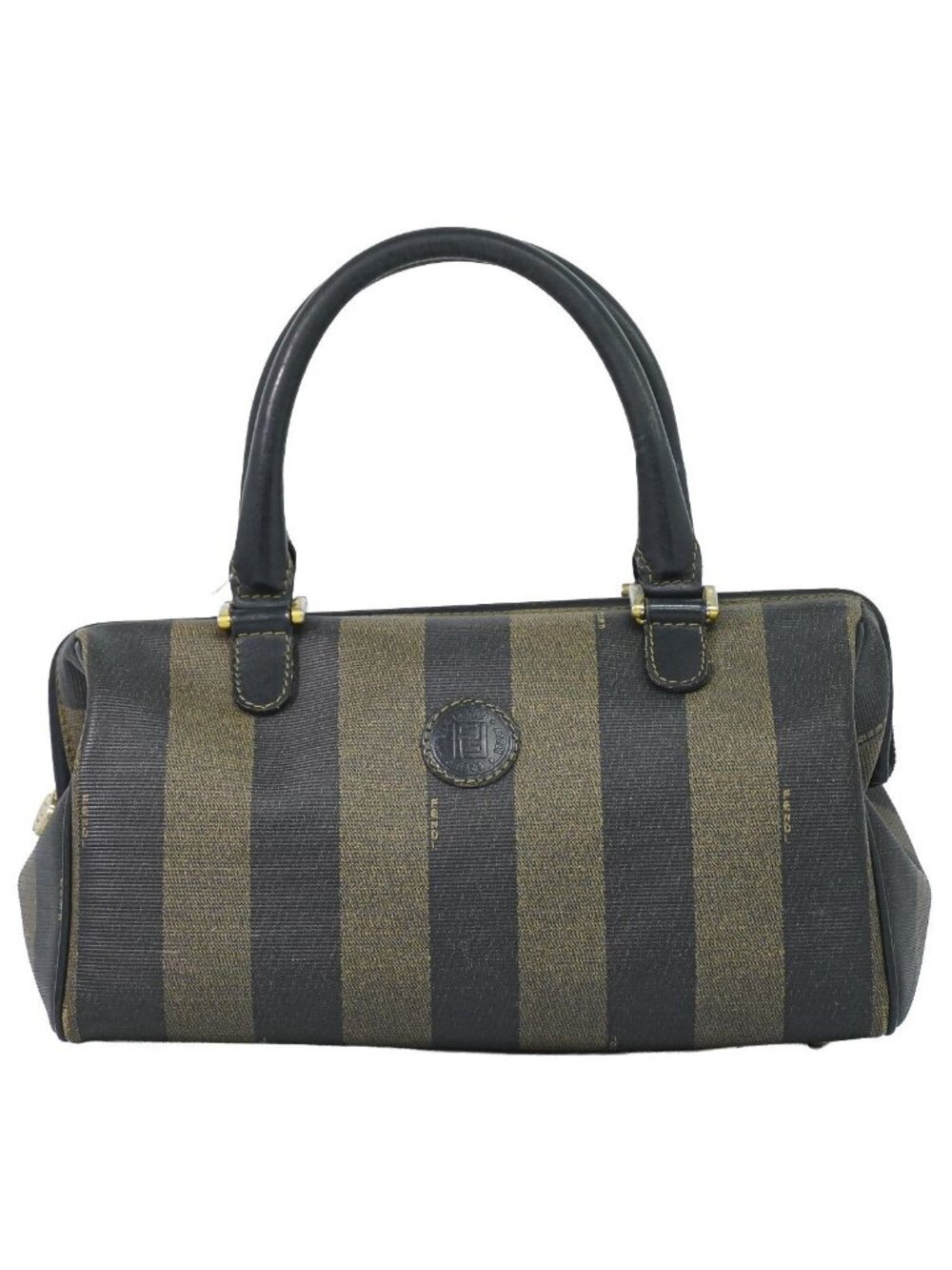 Fendi Pecan Mini Boston Bag Khaki Brown